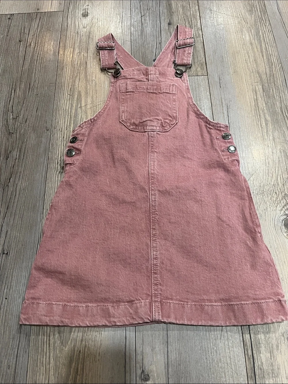 Cat & Jack Rose Pink Denim Pinafore Dress